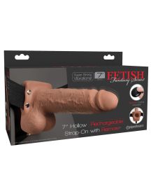 Fetish Fantasy Series 7 Inch Hollow Rechargeable Strap on With Remote