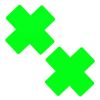 Neon Greeny Temperature Reactive X Factor Nipple Cover Pasties