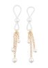 Pearl Nipple Ties - Gold/white
